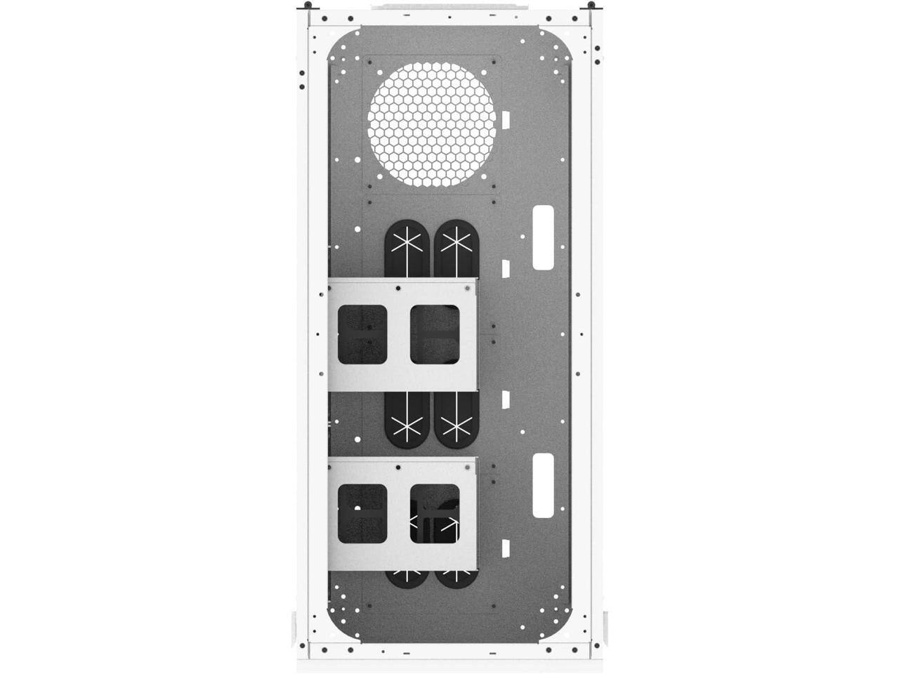Alt View 3. Thermaltake - Thermaltake AX100 Snow Pedestal; 560mm Radiator; x8 120/140mm Fans; 8X 3.5/2.5" Drives; CA-11C-00D6NN-00 - Black.