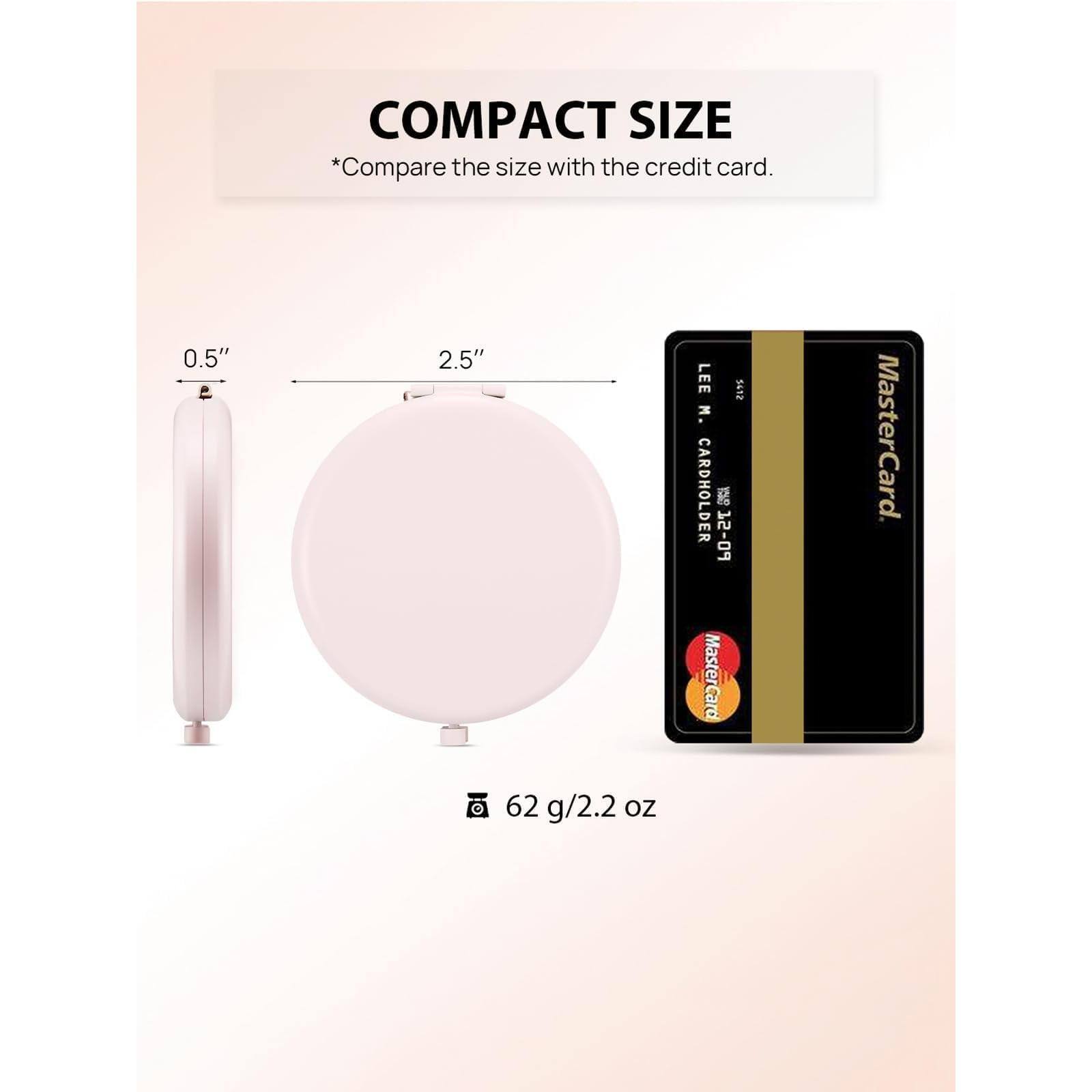 COMPACT SIZE  
*Compare the size with the credit card.  

0.5"  
2.5"  

LEE M. CARDHOLDER 138  
MasterCard  
62 g/2.2 oz