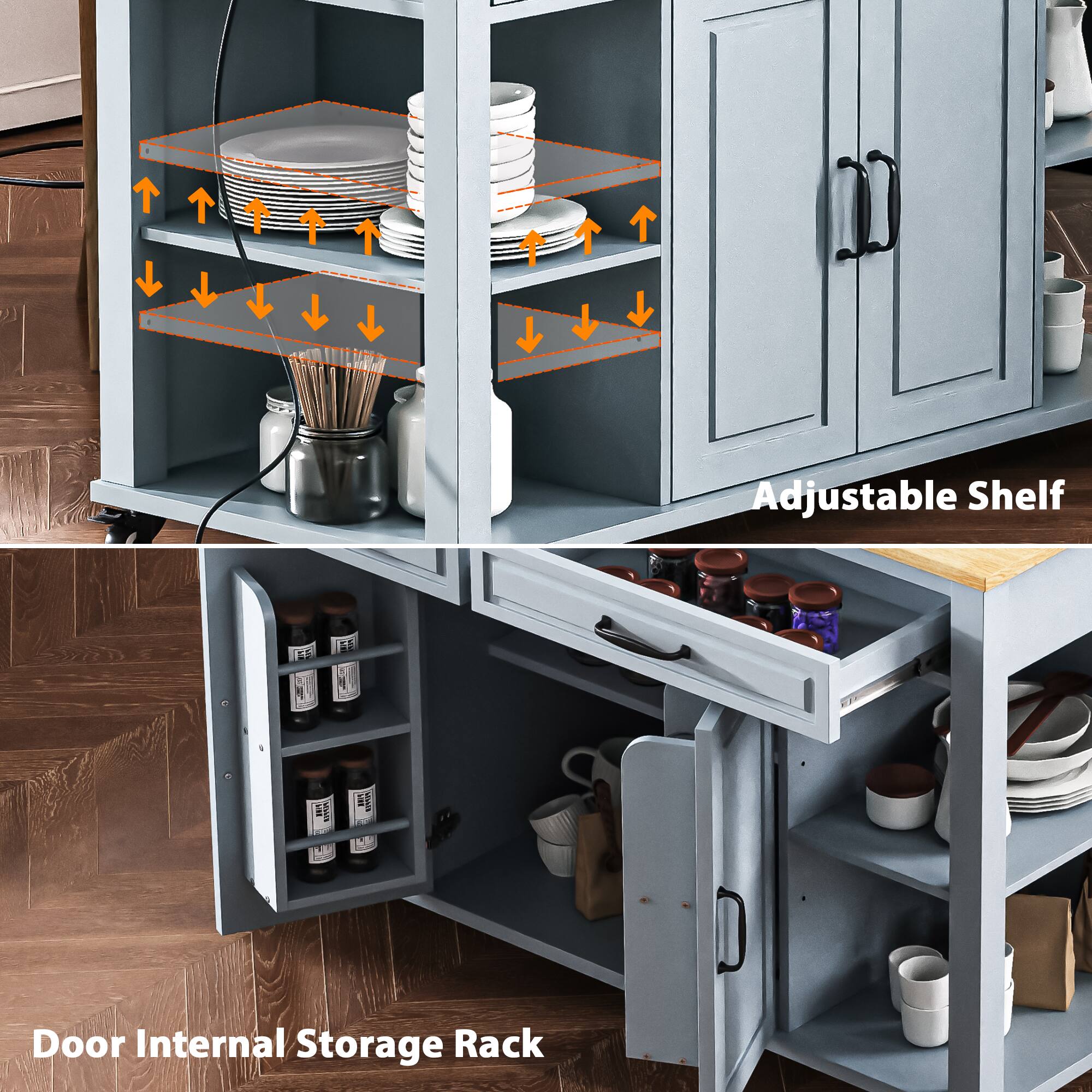 Adjustable Shelf  
Door Internal Storage Rack