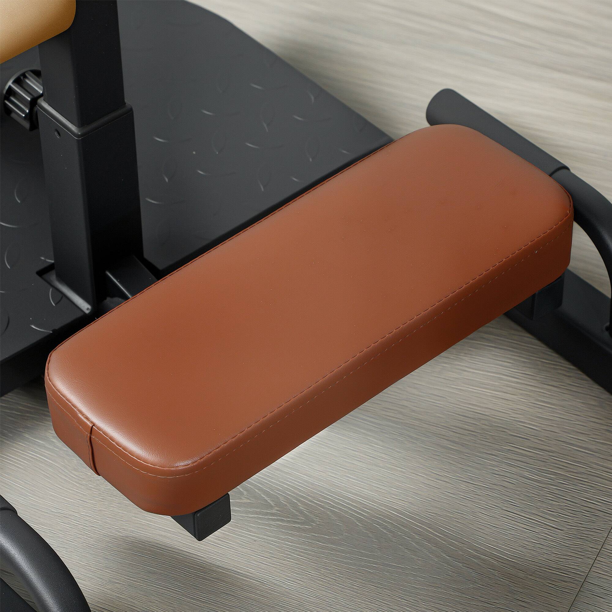 Alt View 7. Soozier - Foldable Sissy Squat Machine, Hip Thrust Machine with Push Up Stand, Multipurpose Glute Workout Equipment for Home Gym - Black.