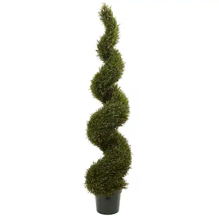Front. BreeBe - 6' Rosemary Spiral Tree (Indoor/Outdoor) - Green.