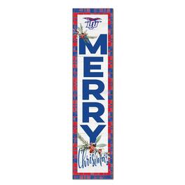 Jardine - Lubbock Christian Chaparral 12'' x 48'' Outdoor Merry Christmas Leaner - White
