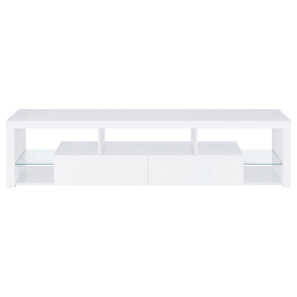 Alt View 4. Coaster Co. of America - Jude 2-drawer Engineered Wood 71" TV Stand High Gloss White - White.