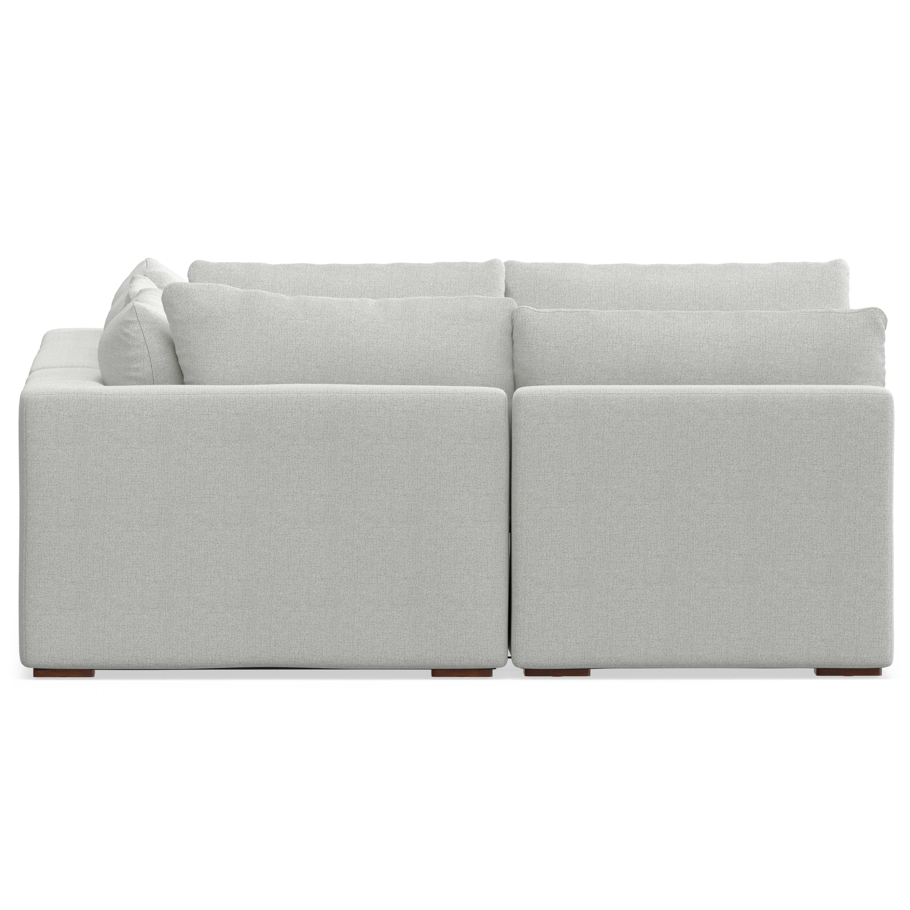 Alt View 1. Simpli Home - Jasmine Pit Sectional Modular Sofa in Performance Fabric - Cloud Grey.