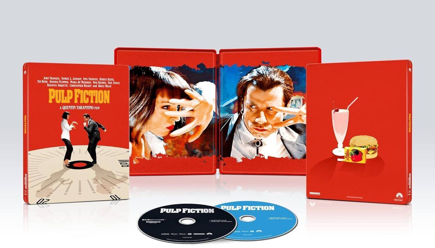 Alt View 1. Pulp Fiction (Steelbook)   - 4K Blu-Ray.