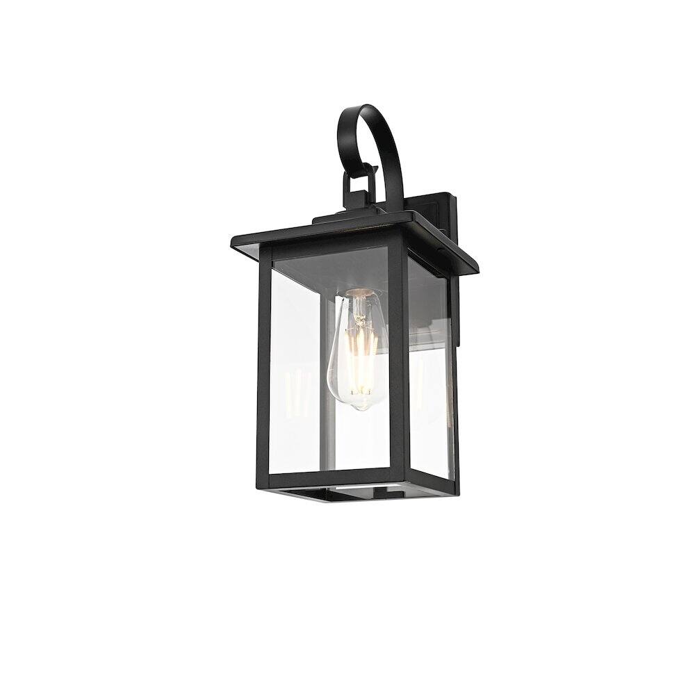 Left. Elegant Lighting - Carisle 7 Inch Outdoor Wall Sconce In Black - Black.