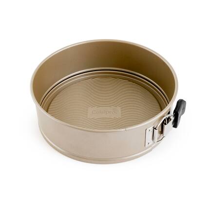 Front. Cuisipro - Nonstick Springform Pan with Wave Pattern, Champagne - Beige.
