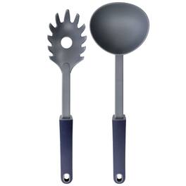Oster - Bluemarine 2 Piece Ladle and Pasta Server Utensil Set in Navy - Blue