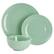 Alt View 1. Elama - Elama Luna 18 Piece Porcelain Dinnerware Set in Mint - Mint.