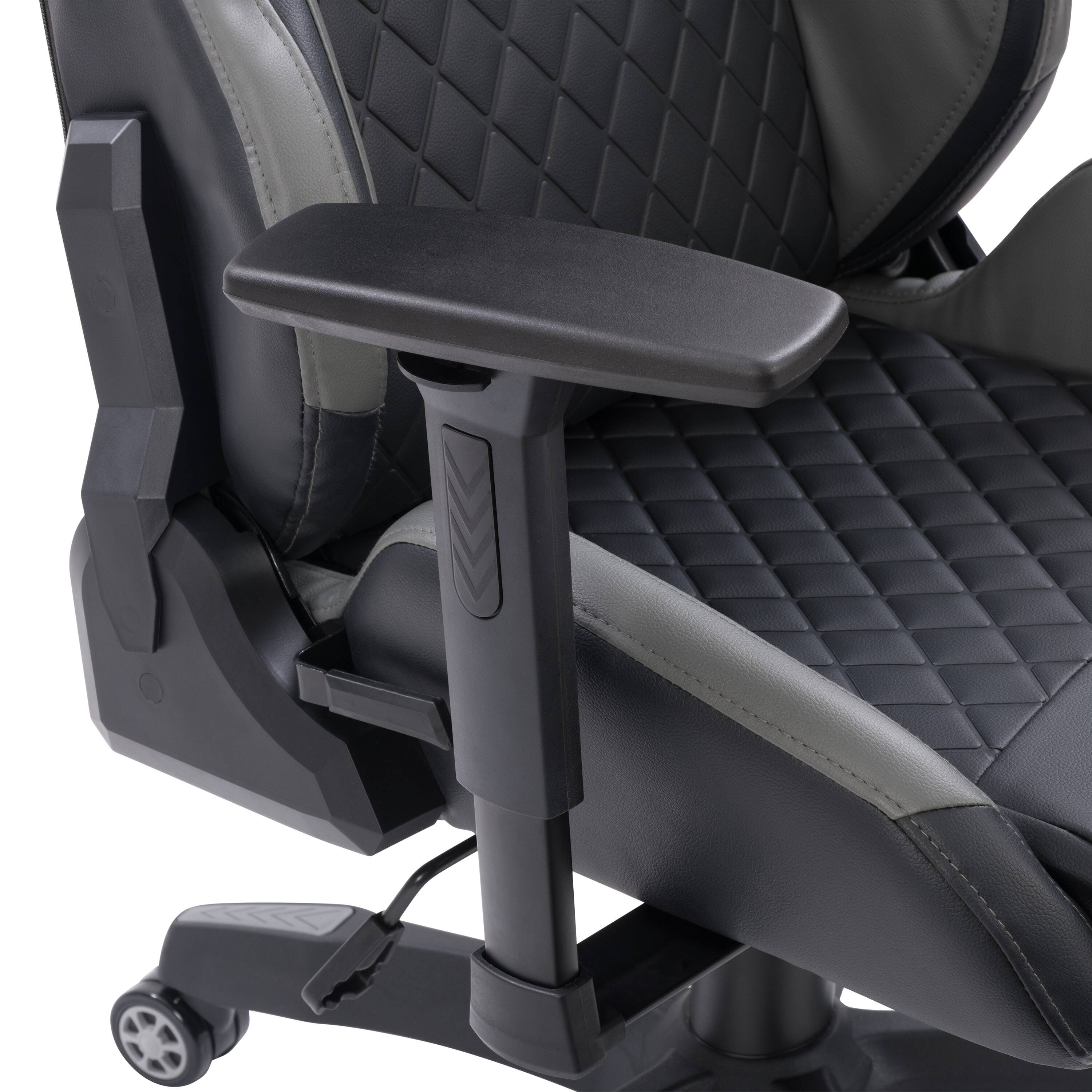 Alt View 18. CorLiving - Nightshade Gaming Chair - Black and Grey.