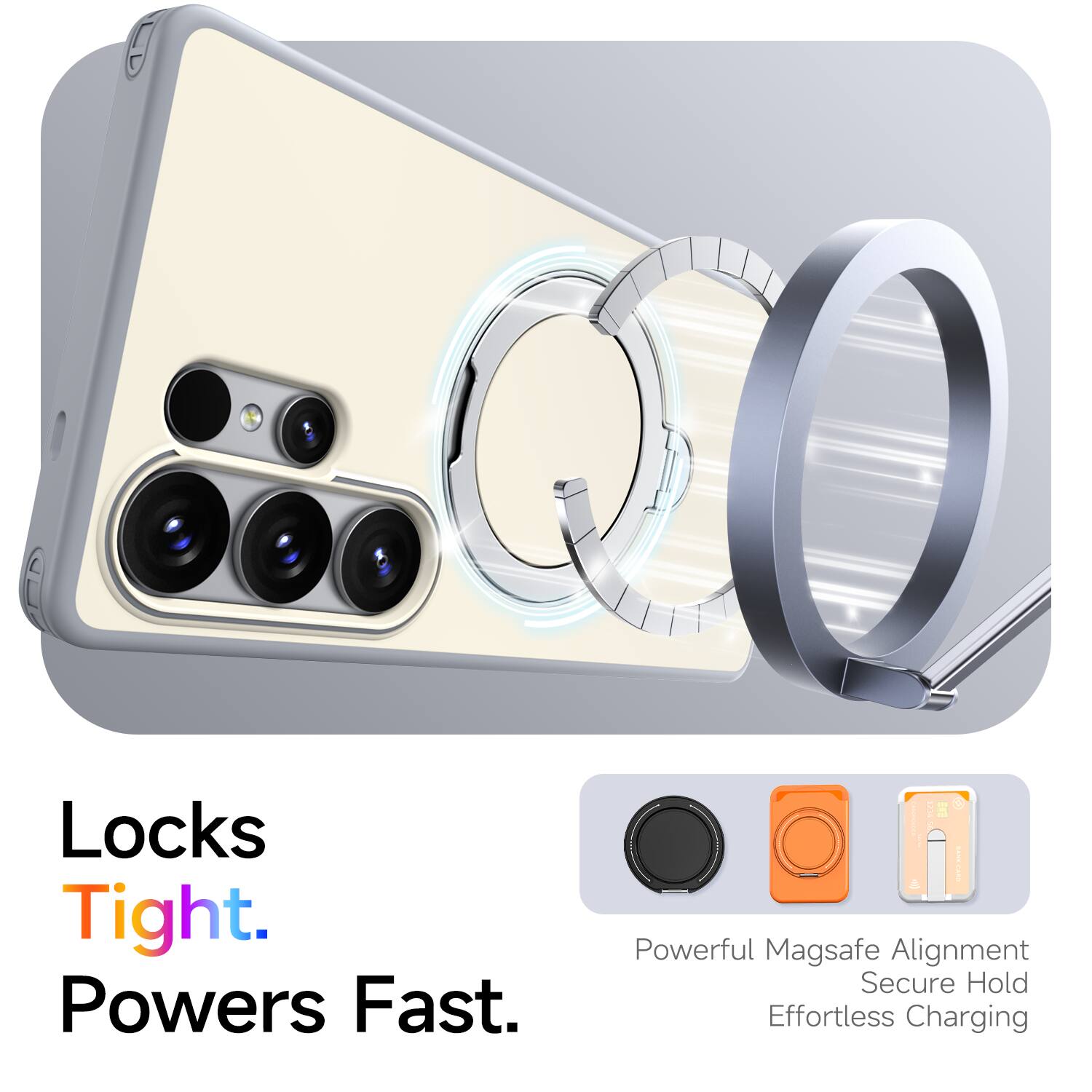 Locks Tight. Powers Fast.  
Powerful Magsafe Alignment  
Secure Hold  
Effortless Charging
