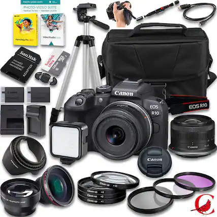 PHOTO-VIDEO SUITE
PaintShop Pro 2022
VideoStudio Pro 2020
SanDisk microSD microSDXC ADAPTER
SanDisk Ultra 128GB
Canon EOS R10
Canon 8-45mm LENS
Canon 14563 CANON IS 51M EOS R10
Canon 2 518:45mm LENS
Close-up +10
Close-up +4
Close-up +2
Close-up +1