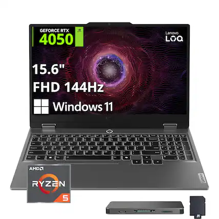GEFORCE RTX 4050
Lenovo LOQ
15.6" FHD 144Hz
Windows 11
AMD RYZEN 5