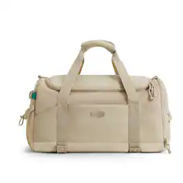 Bagsmart - REIKI Duffle 30L Travel Gym Bag with 15.6" Laptop Sleeve, Separate Shoe Compartment & Trolley Pass-Through - Feather Gray