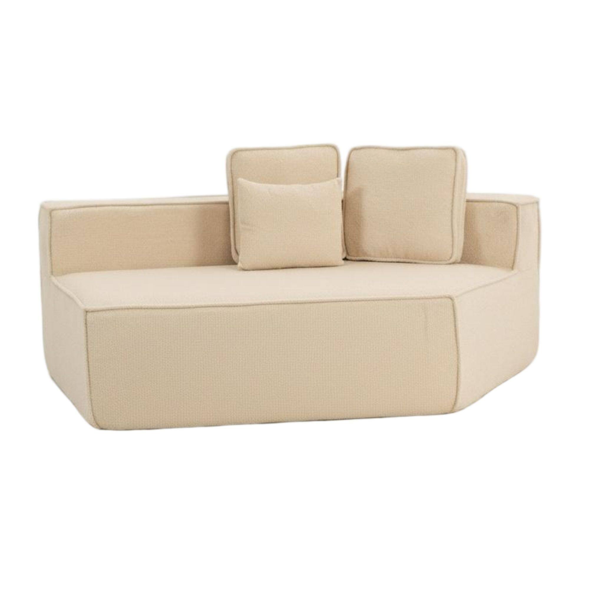 Alt View 6. GOODSILO - Soft Modular Floor Sofa Chair with Wide Seat and Plush Back Cushions, Cozy Lounge Chair for Living Room - Beige.