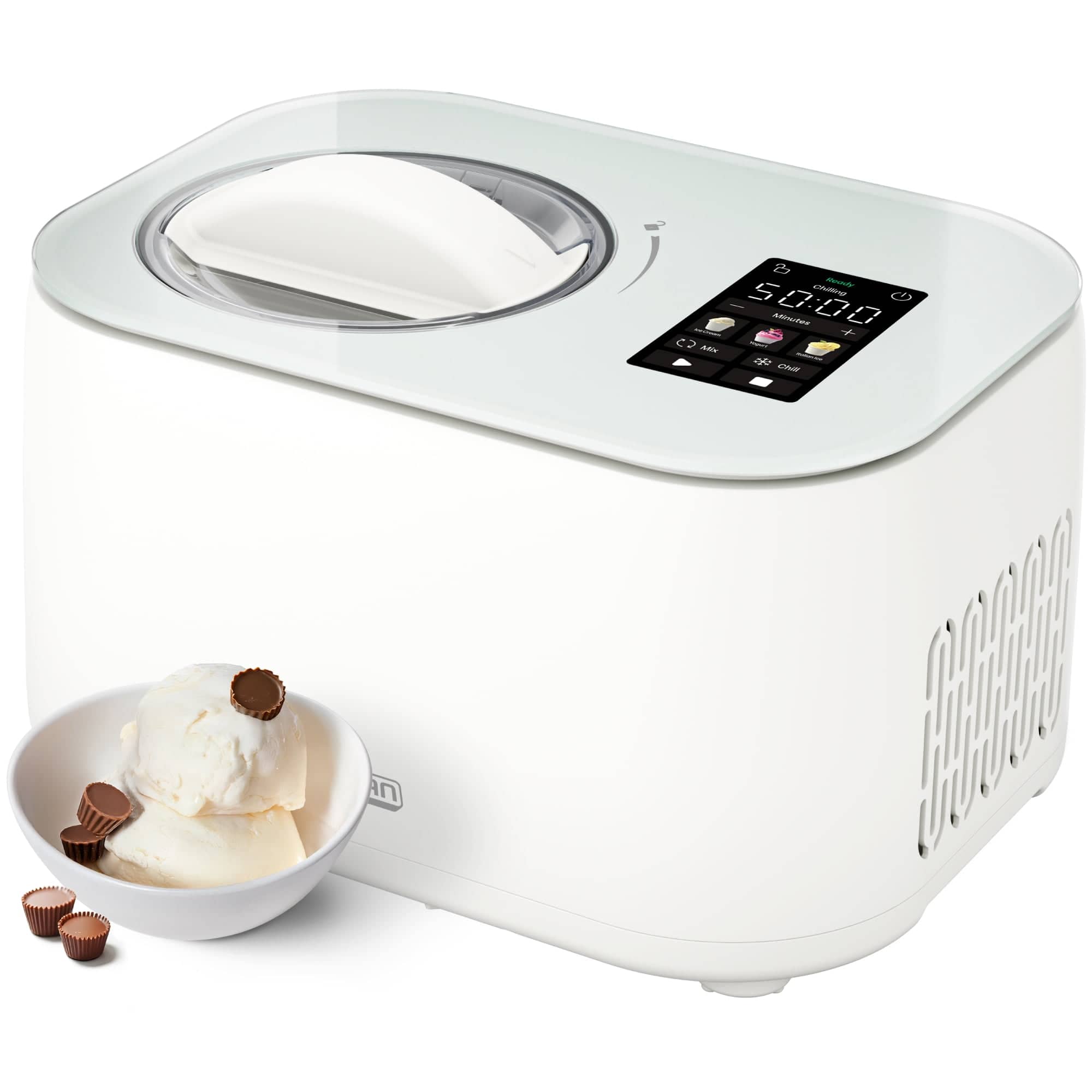 Chefman - Iceman Trio Ice Cream, Frozen Yogurt, and Italian Ice Maker, No Pre-Freezing, Two Inserts Included - White price history on PriceWatchPro
