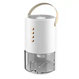 Cluzine - Portable Small Dehumidifier, 1.3L, with Timer & Negative Ion for Home & Office