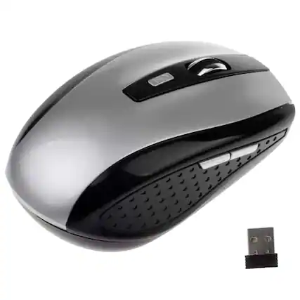 Front. Sanoxy - Sanoxy 2.4GHz Wireless Optical Mouse Mice & USB Receiver For PC Laptop Computer DPI Gray - Gray.
