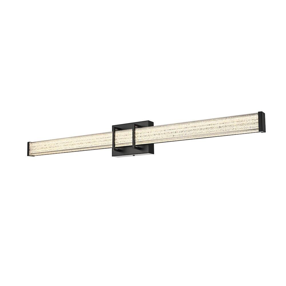 Back. Living District - Ivaan 36 Inch Led Wall Sconce In Black - Black.