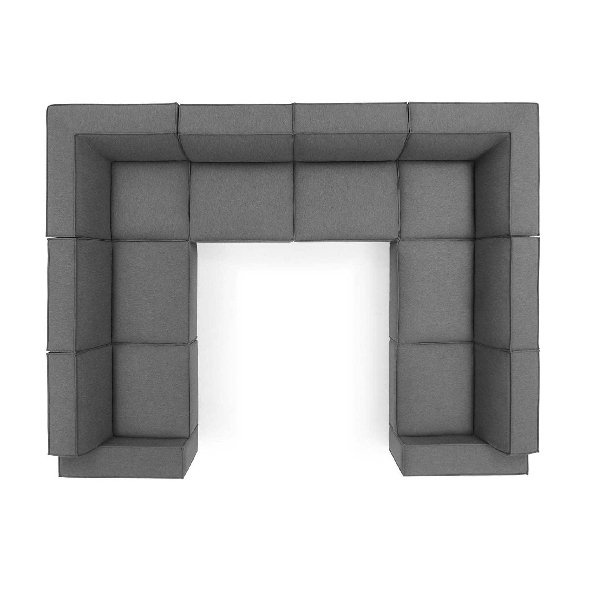 Front. Modway - Restore 8-Piece Sectional Sofa by Modway - Brown.