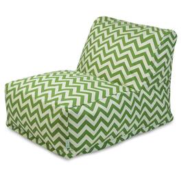 Majestic Home - Chair Lounger Chevron Sage - Green