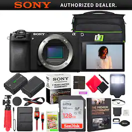 Bundle - Sony - a6700 Alpha APS-C Mirrorless 4K Interchangeable Lens Camera Body + Pro - Black