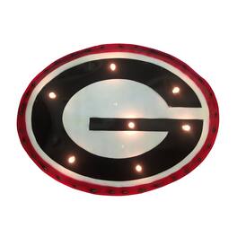 Imperial - Georgia Bulldogs Logo Lighted Recycled Metal Sign - Multicolor