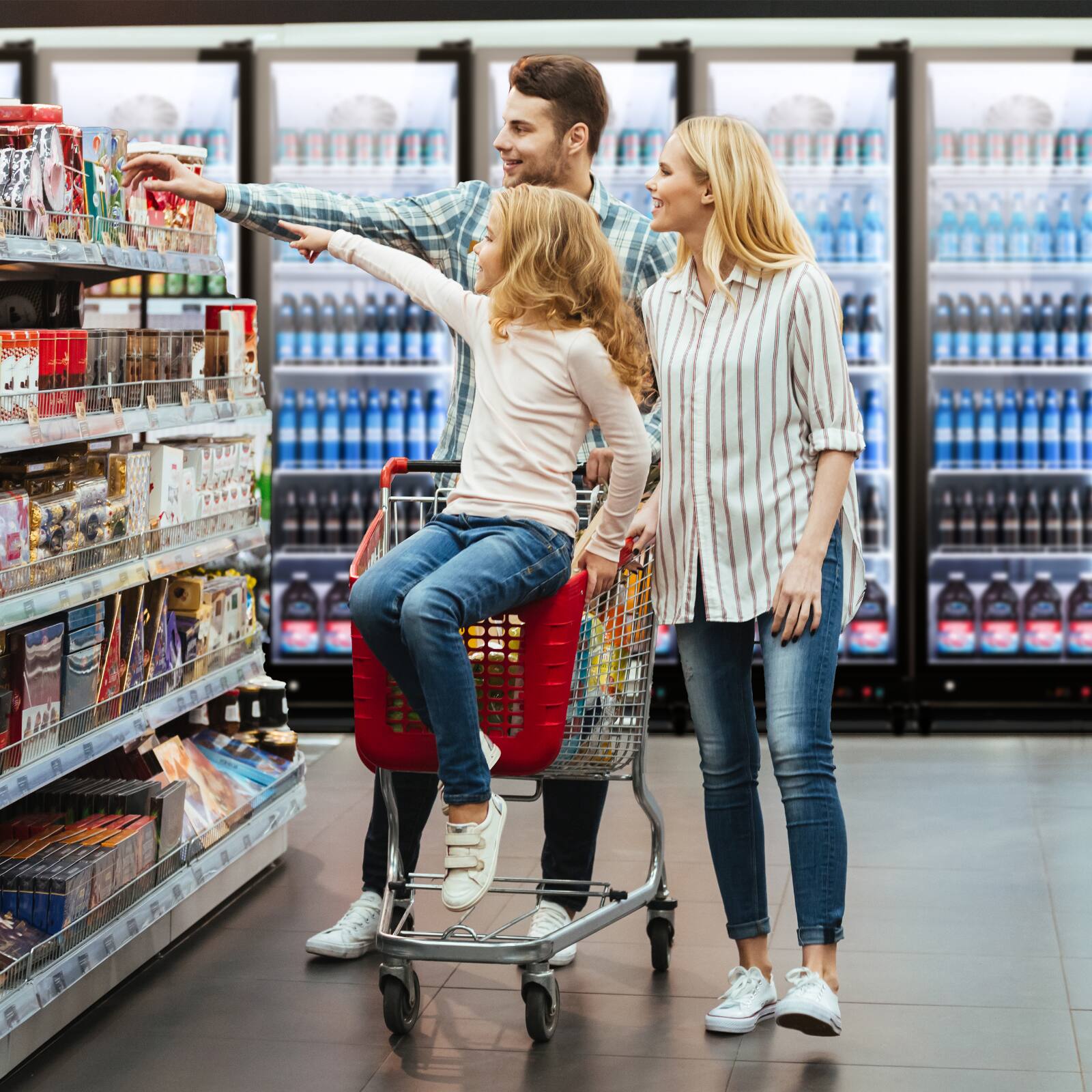 Alt View 7. Yeego - 17.48 Cu. Ft. Commercial Beverage Merchandiser Display Refrigerator - Holds 250 Cans, LED Lighting & Adjustable Shelves - black.