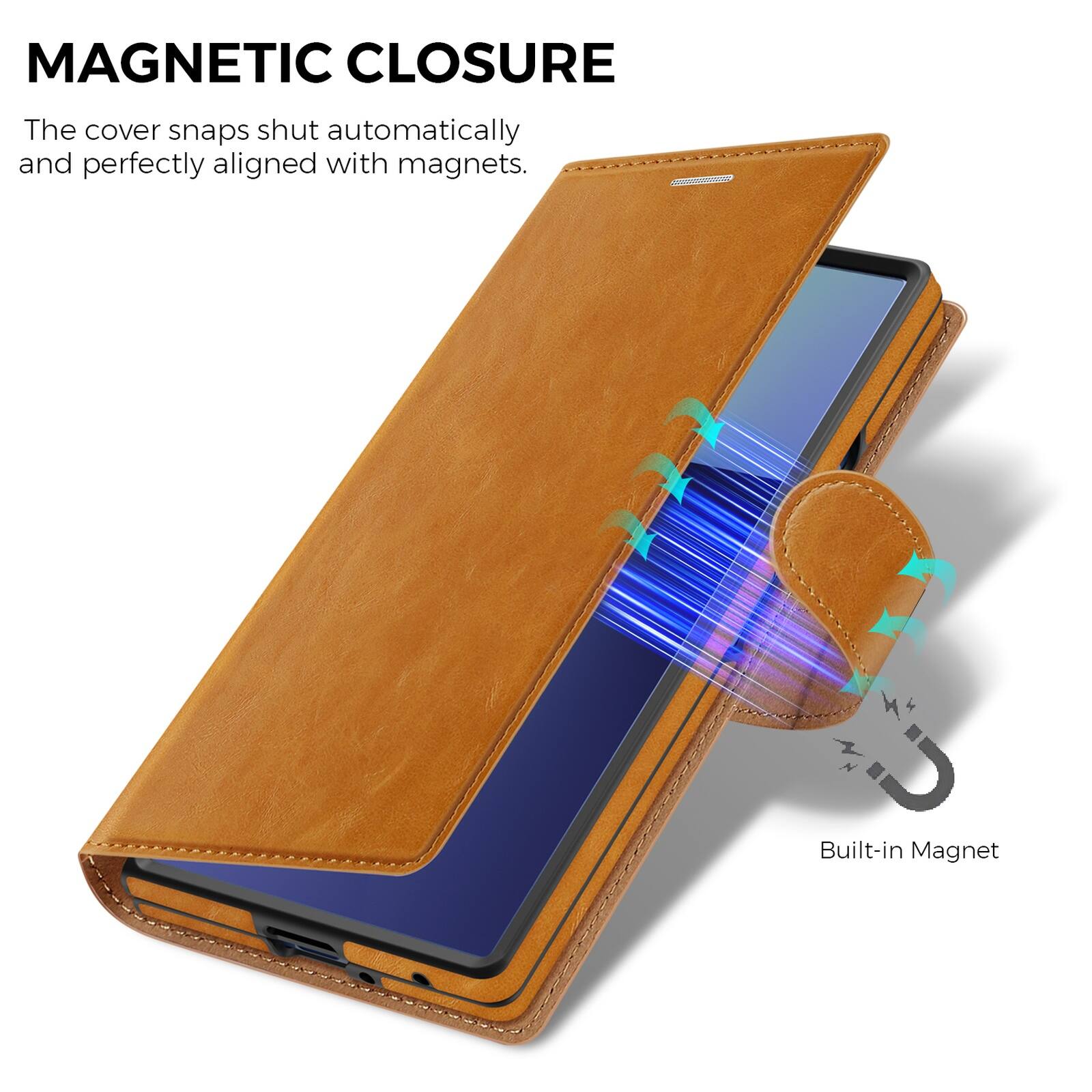 MAGNETIC CLOSURE

The cover snaps shut automatically and perfectly aligned with magnets.

Built-in Magnet