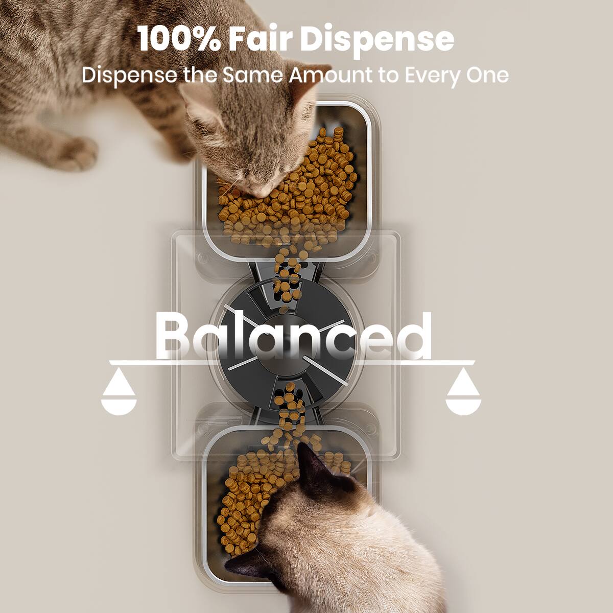 100% Fair Dispense, Dispense the Same Amount to Every One, Balanced