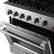 Alt View 4. Forno Appliances - 30 in. Wide 4 Burner Marco 4.32 Cu. Ft. Freestanding Dual Fuel Convection Range with Dual Ring Burner - Silver.