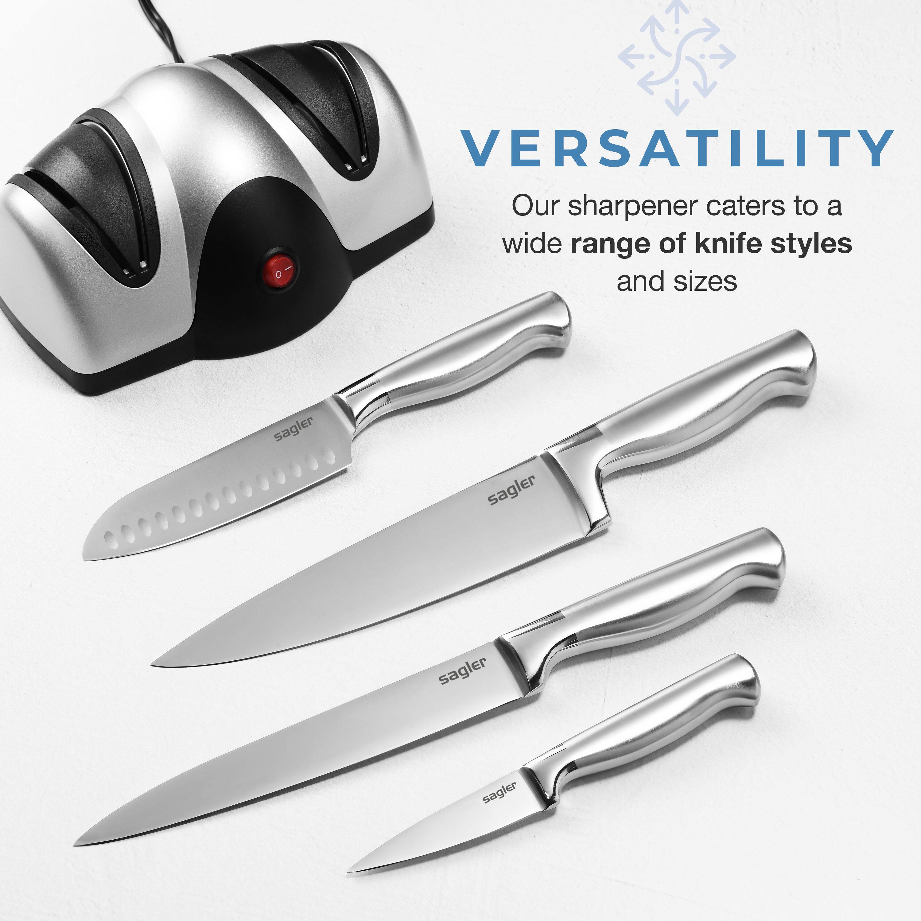 VERSATILITY  
Our sharpener caters to a wide range of knife styles and sizes
