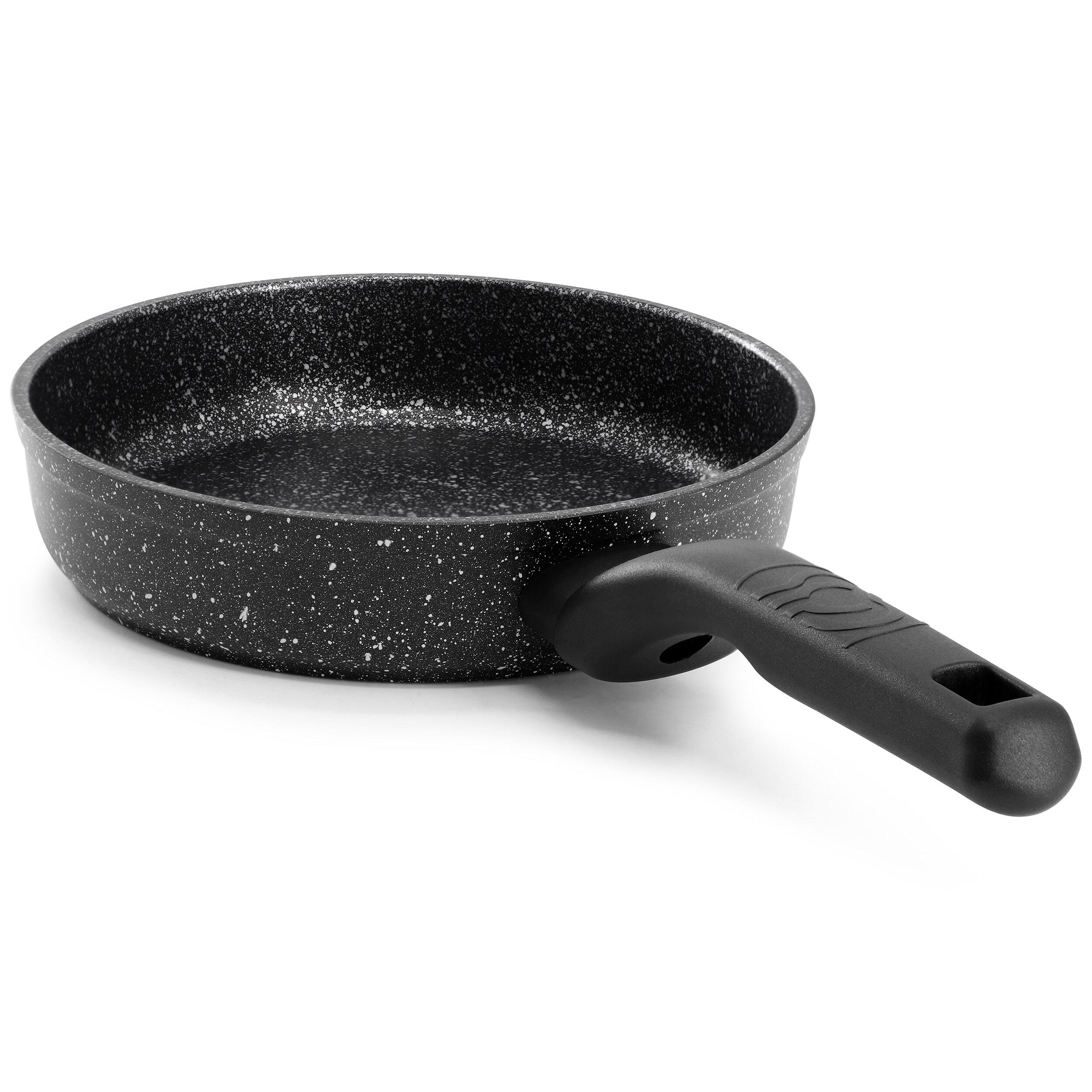 Alt View 1. Korkmaz - Korkmaz Ornella Nonstick 8 Inch Aluminum Frying Pan in Granite Black - Granite Black.