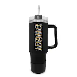 The Fanatic Group - Idaho Vandals 40oz. Stainless Tumbler with Handle & Removable Straw - Black