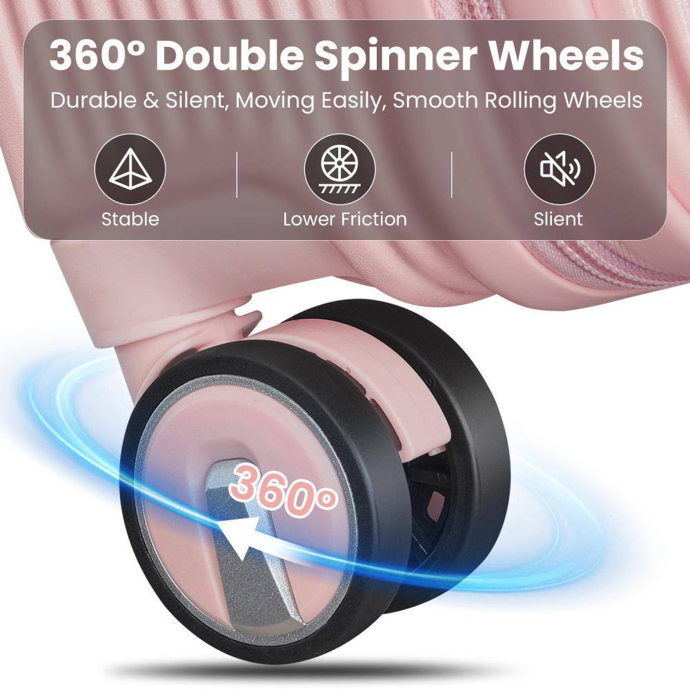 360° Double Spinner Wheels  
Durable & Silent, Moving Easily, Smooth Rolling Wheels  

- Stable  
- Lower Friction  
- Silent  

360°