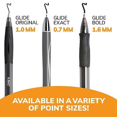 BIC GLIDE Bold Retractable Ballpoint Pen, Bold Point, 1.6mm, Dozen