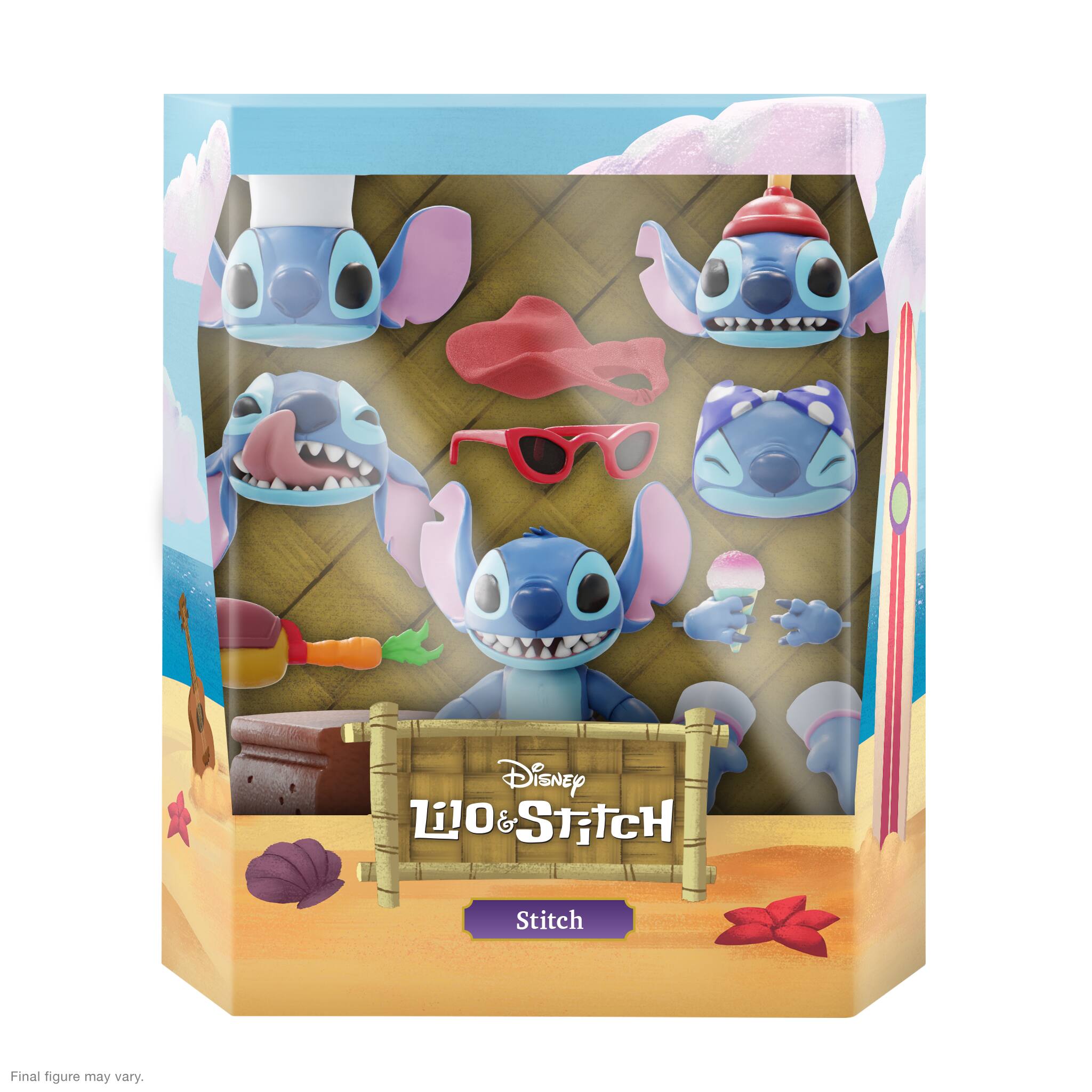 Angle. Super7 - ULTIMATES! 7 in Plastic Lilo & Stitch Action Figure - Stitch - Multicolor.