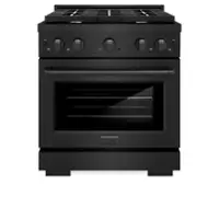 ZLINE - 30" Paramount Gas Range w/ 4 Burners & Convection Oven in Black Stainless Steel (SGRB-30) - Front_Zoom