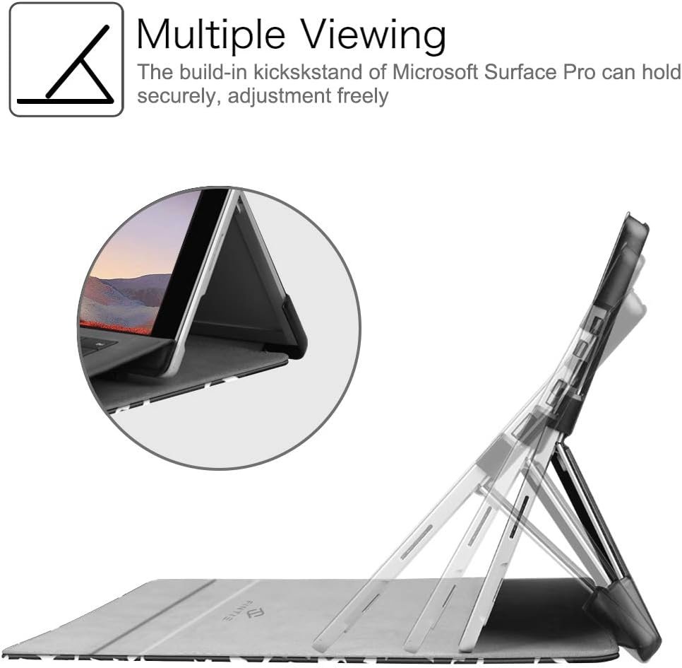 Multiple Viewing  
The build-in kickstand of Microsoft Surface Pro can hold securely, adjustment freely