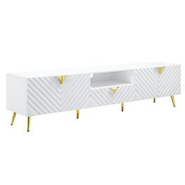 Manhattan Lane - Tyra 79 Inch Modern TV Media Entertainment Center, 2 Doors - White
