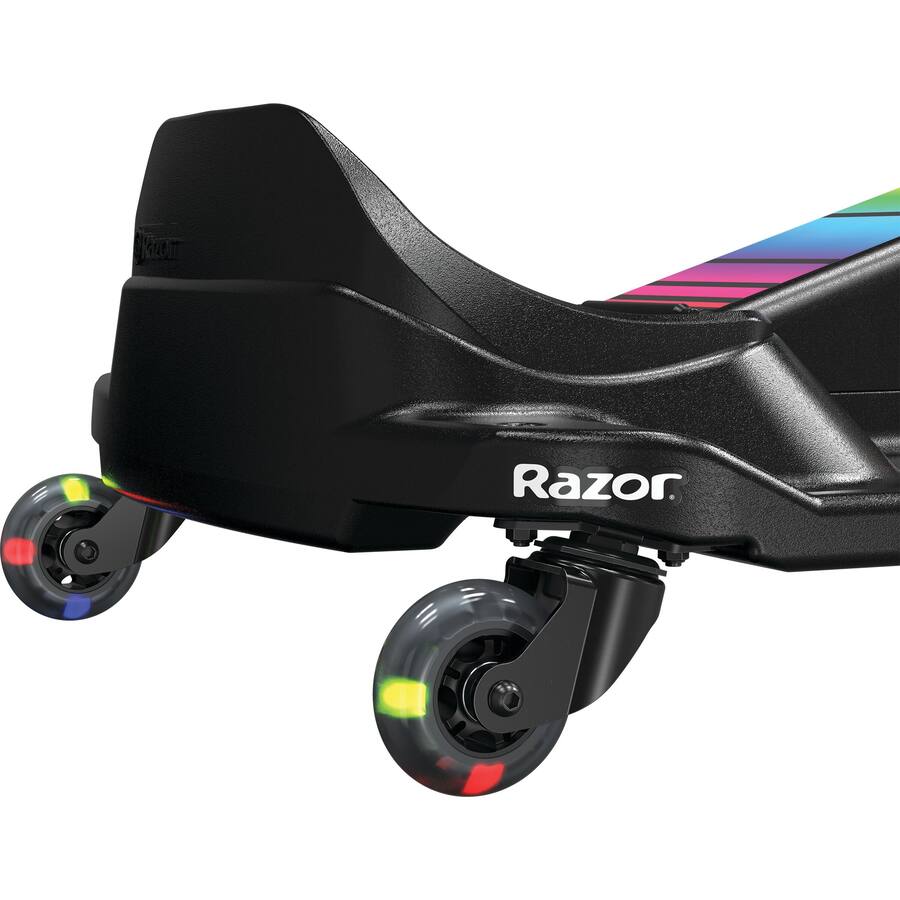 Kids Go Cart Razor Razor Crazy Cart Shift Lightshow Drifting Go Kart for Kids, LED Lights ...