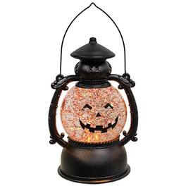 BreeBe - Spinning Glitter LED Smiling Jack O Lantern - Black, Orange