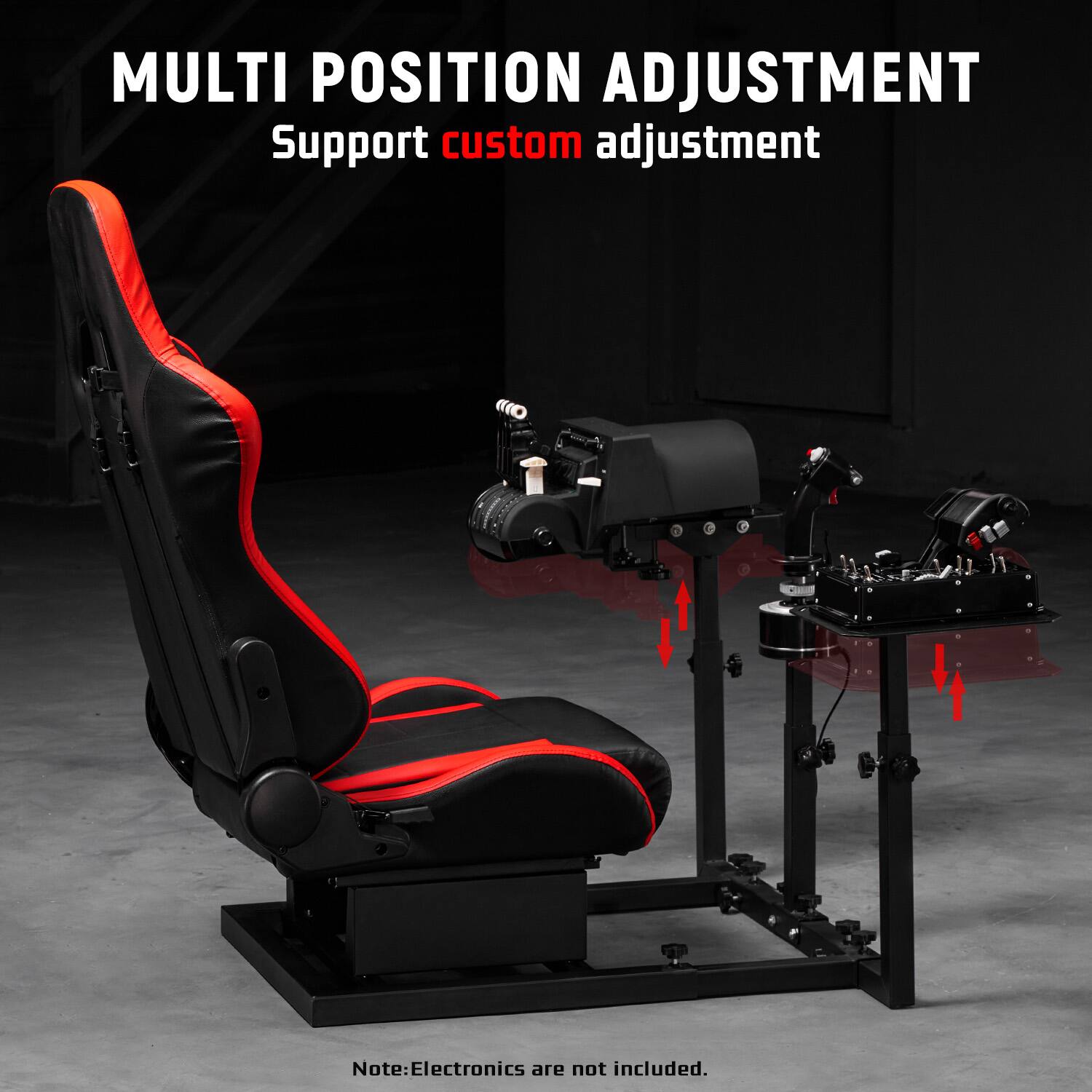 MULTI POSITION ADJUSTMENT  
Support custom adjustment  

Note: Electronics are not included.