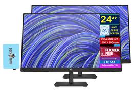 HP - V24i G5 24" FHD IPS Monitor, AMD FreeSync, Flicker Free, Displayport, HDMI & DKZ Hub, Color (65P58AA#ABA) 2Pack - Black