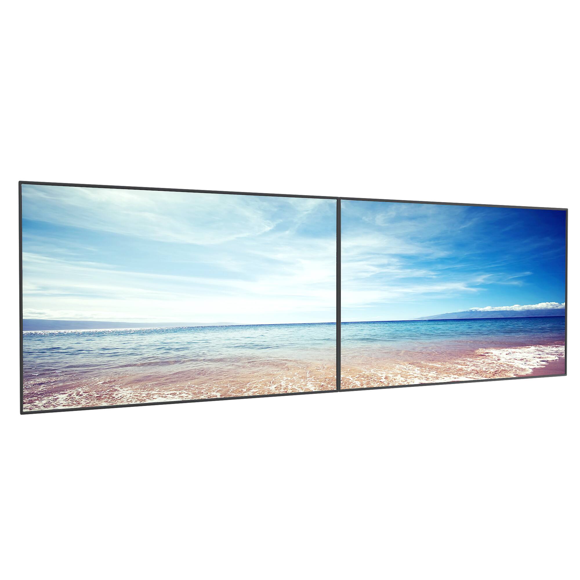 Angle. Kanto - Menu Board Wall Mount System with Tilting Arms for 40" - 60" TVs, 2 Screens - Black.