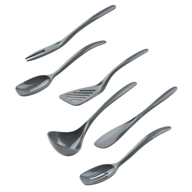Hutzler - 6 Piece Melamine Mini 7.5 Inch Cooking Utensil Set - Gray price history on PriceWatchPro