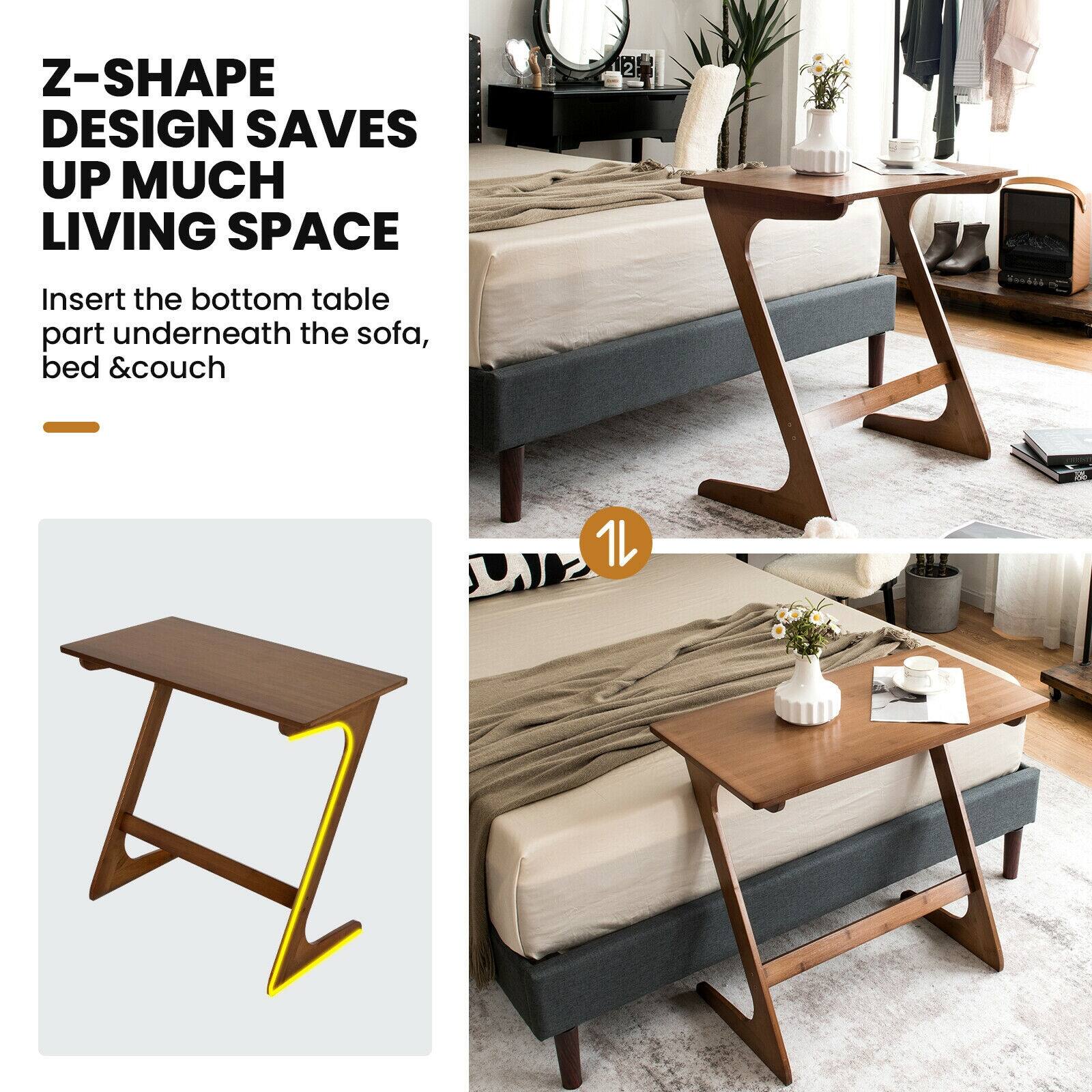 Z-SHAPE DESIGN SAVES UP MUCH LIVING SPACE
Insert the bottom table part underneath the sofa, bed &couch
2