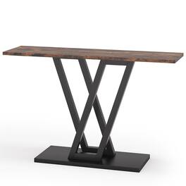 Kadyn - Entryway Table, Console Sofa Table,43 Inch Console Table, Industrial Entryway Hallway Table - Brown
