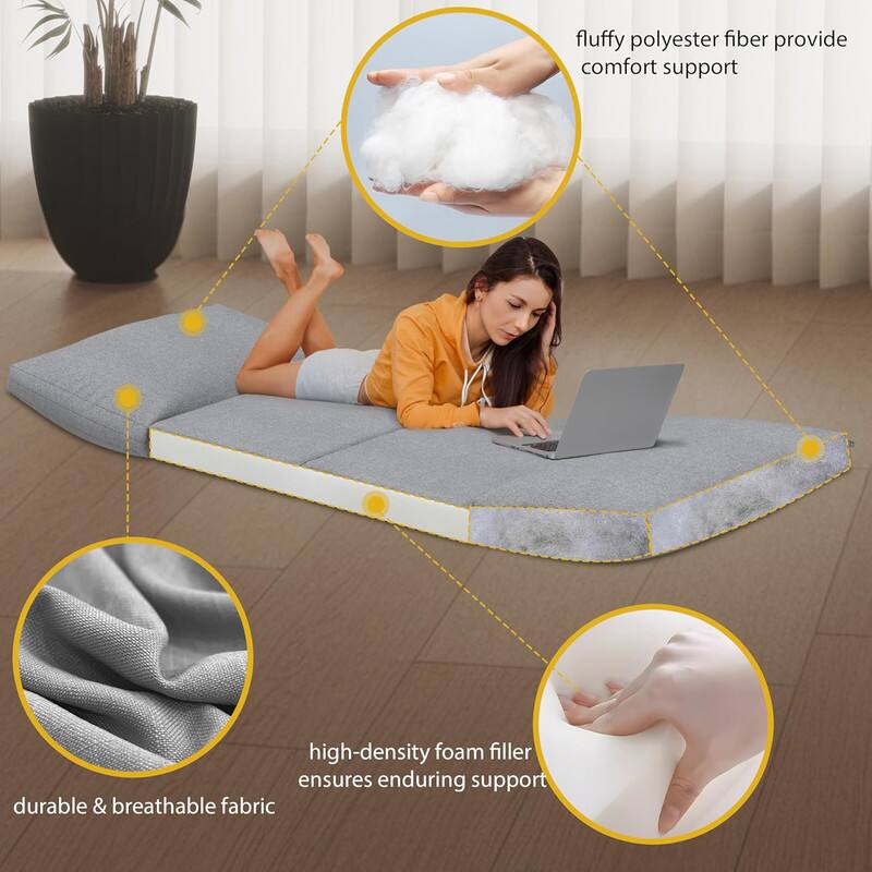 - Fluffy polyester fiber provide comfort support
- High-density foam filler ensures enduring support
- Durable & breathable fabric