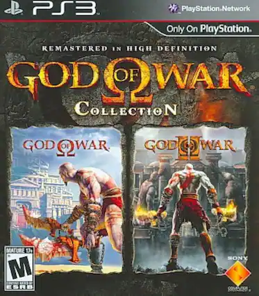 PS3
PlayStation.Network
Only On PlayStation.
REMASTERED IN HIGH DEFINITION
GOD OF WAR 2 COLLECTION
GOD OF WAR 2
GOD OF WAR 3
MATURE 17+
ESRB
SONY
COMPUTER ENTERTAINMENT - RP (Rating Pending)